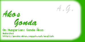 akos gonda business card