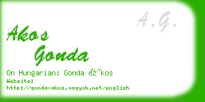 akos gonda business card